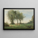 Ronde d'amours Lever du soleil - Jean-Baptiste-Camille Corot — inramlat konstverk på väggen