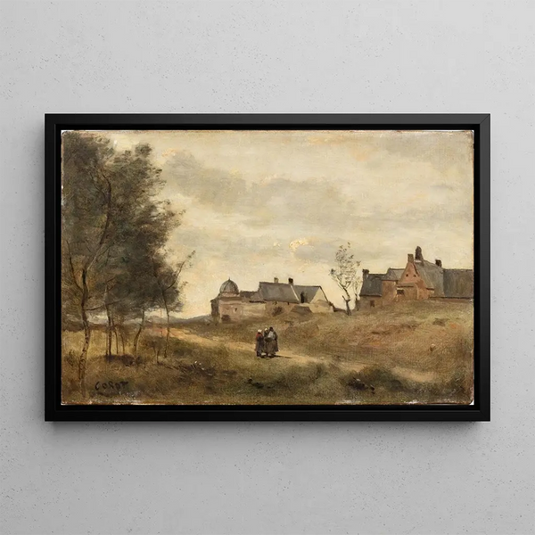 Saint-Servan - Jean-Baptiste-Camille Corot — inramlat konstverk på väggen