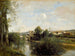Seine och gamla bron i Limay - Jean-Baptiste-Camille Corot — vy av konstverket