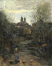 Semur Le Chemin De L'église - Jean-Baptiste-Camille Corot — vy av konstverket