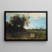 Souvenir des dunes de Dunkerque - Jean-Baptiste-Camille Corot — inramlat konstverk på väggen