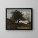 Souvenir de Normandie - Jean-Baptiste-Camille Corot — inramlat konstverk på väggen