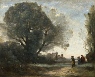 Souvenir de Terracina - Jean-Baptiste-Camille Corot — vy av konstverket