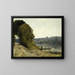 Le départ du batelier - Jean-Baptiste-Camille Corot — inramlat konstverk på väggen