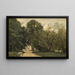 Målning L'entrée de la villa de M. Dubuisson à Brunoy - Jean-Baptiste-Camille Corot — inramlat konstverk på väggen