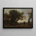 Les Bohémiens - Jean-Baptiste-Camille Corot — inramlat konstverk på väggen