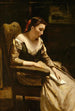 La Lettre - Jean-Baptiste-Camille Corot — vy av konstverket