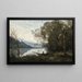 Le Batelier Amarré Souvenir d'un Lac Italien - Jean-Baptiste-Camille Corot — inramlat konstverk på väggen