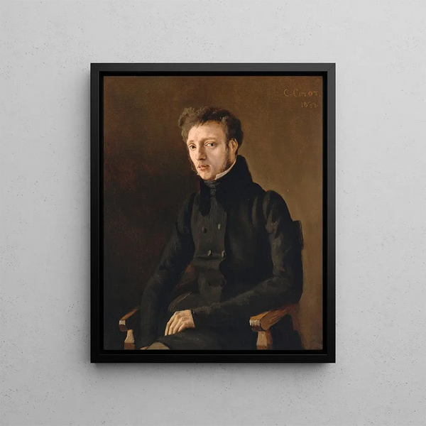 Toussaint Lemaistre 1807-1888 - Jean-Baptiste-Camille Corot — inramlat konstverk på väggen