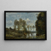 Tre kor i en träsk - Jean-Baptiste-Camille Corot — inramlat konstverk på väggen