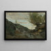 en flod i Abruzzes - Jean-Baptiste-Camille Corot — inramlat konstverk på väggen