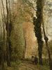En väg under träden på våren - Jean-Baptiste-Camille Corot — vy av konstverket