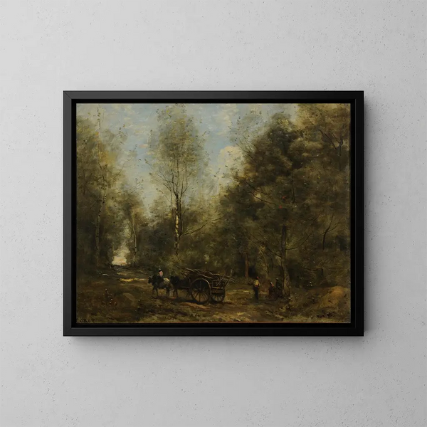En allé i Wagnonville-skogen - Jean-Baptiste-Camille Corot — inramlat konstverk på väggen