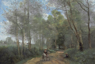 JeanBaptisteCamille Corot - Ville Davray Le Cavalier La Entre Du Bois.webp
