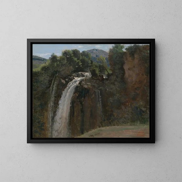 vattenfallet i Terni - Jean-Baptiste-Camille Corot — inramlat konstverk på väggen