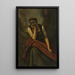 kvinna som mediterar - Jean-Baptiste-Camille Corot — inramlat konstverk på väggen