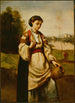 kvinna med en vattenkruka - Jean-Baptiste-Camille Corot — vy av konstverket