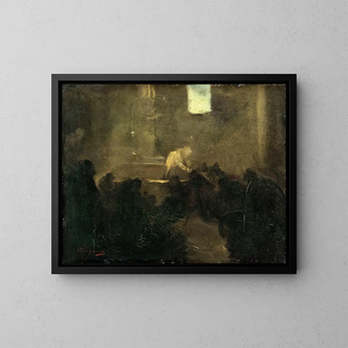 La Communion - Jean-Baptiste Carpeaux — inramlat konstverk på väggen