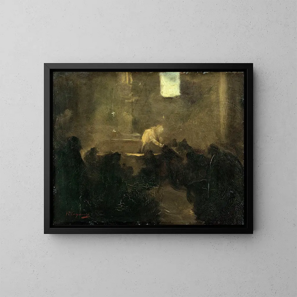 La Communion - Jean-Baptiste Carpeaux — inramlat konstverk på väggen