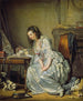 Le miroir brisé - Jean-Baptiste Greuze — vy av konstverket