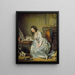 Le miroir brisé - Jean-Baptiste Greuze — inramlat konstverk på väggen