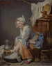 La blanchisseuse - Jean-Baptiste Greuze — vy av konstverket