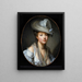 Le chapeau blanc - Jean-Baptiste Greuze — inramlat konstverk på väggen