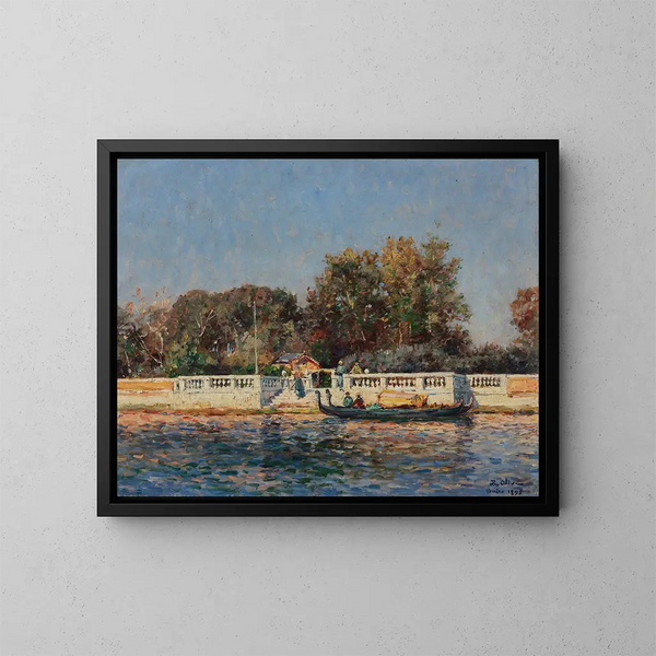 Le parc public à Venise - Jean-Baptiste Olive — inramlat konstverk på väggen