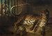 leopard i bur konfronterad med två mâtins - Jean-Baptiste Oudry — vy av konstverket