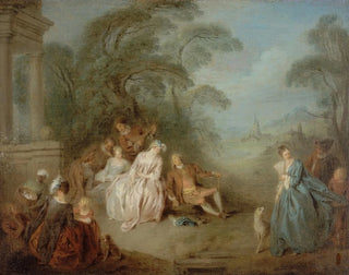 Samling i en park - Jean-Baptiste Pater — vy av konstverket