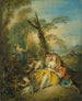La conversation intéressante - Jean-Baptiste Pater — vy av konstverket