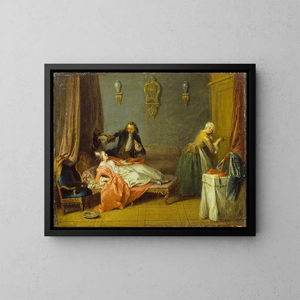 Le Boudoir - Jean-Baptiste Pater — inramlat konstverk på väggen