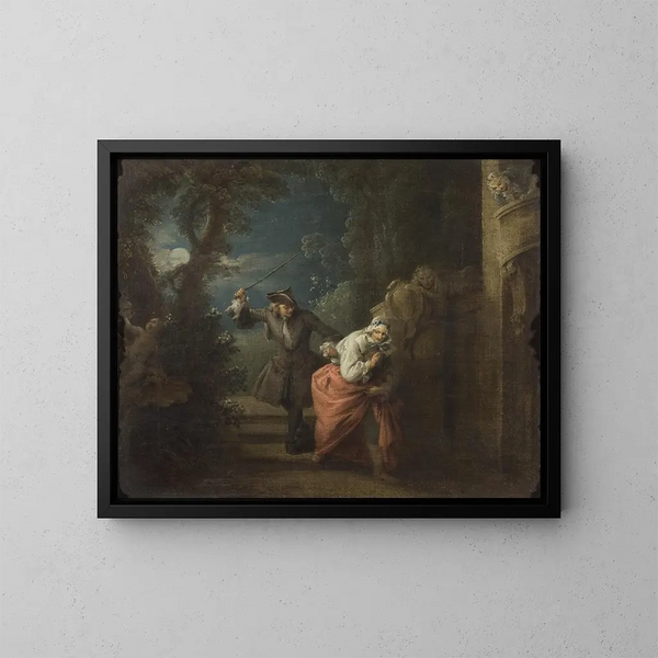 Le cocu battu et content - Jean-Baptiste Pater — inramlat konstverk på väggen