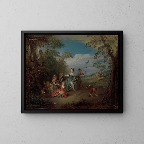 L'Âge d'or - Jean-Baptiste Pater — inramlat konstverk på väggen