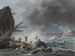 En skeppsbrott på en klippig kust under en storm - Jean-Baptiste Pillement — vy av konstverket