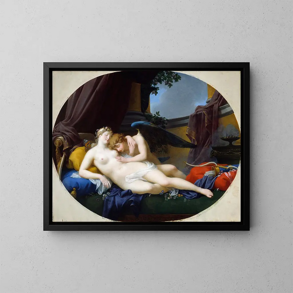 Cupidon och Psyche - Jean-Baptiste Regnault — inramlat konstverk på väggen