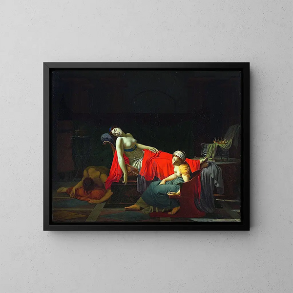 La Mort de Cléopâtre - Jean-Baptiste Regnault — inramlat konstverk på väggen
