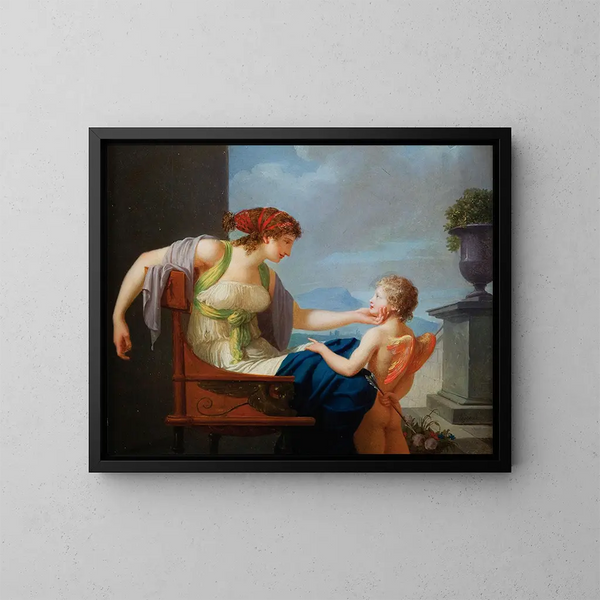 Venus och Cupido - Jean-Baptiste Regnault — inramlat konstverk på väggen