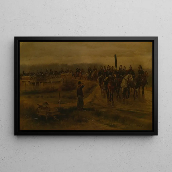 Min gamla regemente - Jean-Baptiste Édouard Detaille — inramlat konstverk på väggen