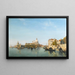 La Punta Della Dogana och Grand Canal Venise - Jean-Baptiste van Moer — inramlat konstverk på väggen