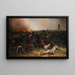 Le Maréchal d'Empire Louis Nicolas Davout Tombe de Cheval Ordonne l'Assaut de Markgrafneusiedl lors de la Bataille de Wagram - Jean-Charles Langlois — inramlat konstverk på väggen