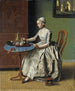 Holländsk flicka vid frukostbordet - Jean-Étienne Liotard — vy av konstverket