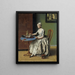 Holländsk flicka vid frukostbordet - Jean-Étienne Liotard — inramlat konstverk på väggen