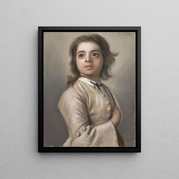 Studie av en pojke i buste - Jean-Étienne Liotard — inramlat konstverk på väggen