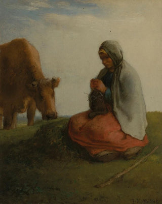 JeanFranois Millet - A shepherdess knitting.webp
