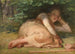Bergère sovande i skuggan av en ekbuske - Jean-François Millet — vy av konstverket