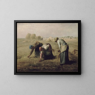 Les Glaneuses - Jean-François Millet — inramlat konstverk på väggen
