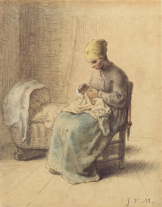 JeanFranois Millet - Paysanne veillant son enfant.webp