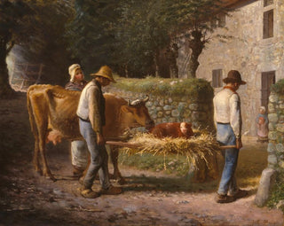 JeanFranois Millet - Peasants Bringing Home a Calf Born in the Fields.webp