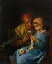 La Leçon de tricot - Jean-François Millet — vy av konstverket
